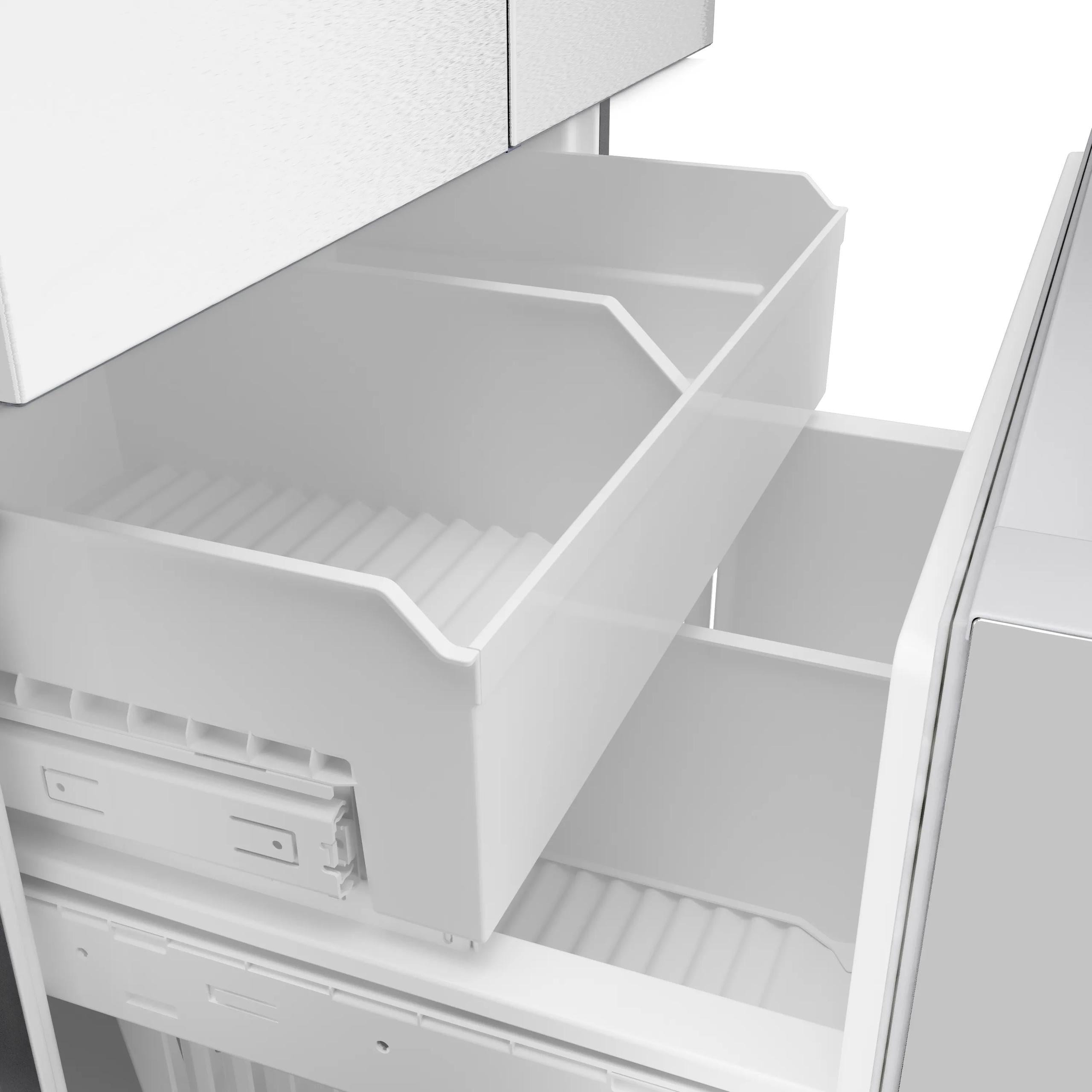 Bosch B36CD10ENS 100 Series 36-Inch French Door Bottom Freezer Refrigerator in Stainless Steel with Anti-Fingerprint Technology | No Frost Cooling System | Perfect for Modern Kitchens and Open-Concept Homes