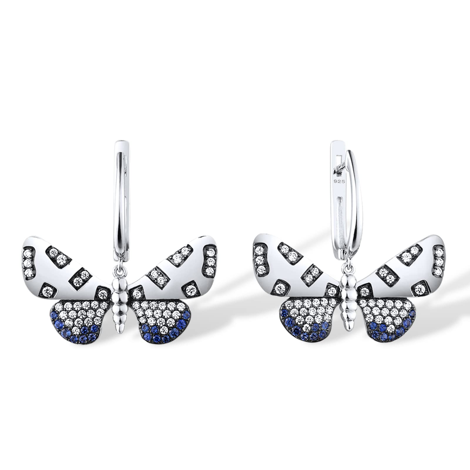 Elegant Sterling Silver Butterfly Earrings for Women - Hypoallergenic & Lightweight - Perfect for Parties, Weddings & Everyday Wear
