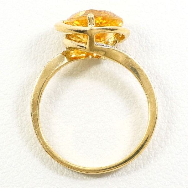 18K Yellow Gold & White Gold Citrine Diamond Ring - 2.49ct Natural Gemstone Jewelry for Women, Perfect for Engagement, Wedding & Anniversary Gifts