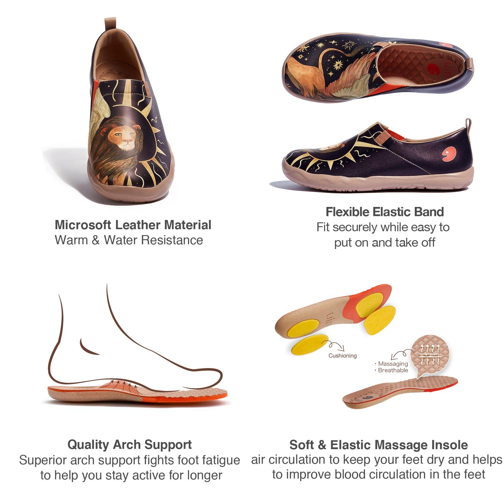 UIN Men's Slip-On Walking Shoes - Lightweight Travel Loafers with Microfiber Comfort for Casual Wear | Perfect for Travel, Work & Everyday Fashion Sneakers