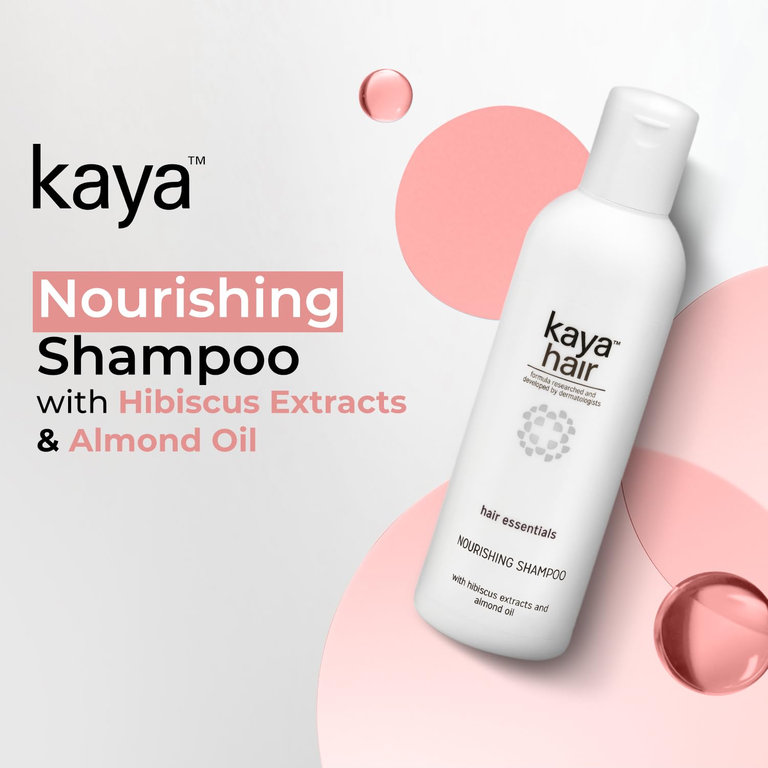 Kaya Clinic Hair Nourishing Shampoo with Hibiscus & Almond Oil - 200ml Anti-Breakage Formula for Softer, Healthier Hair - Perfect for Daily Hair Care & Damaged Hair Repair