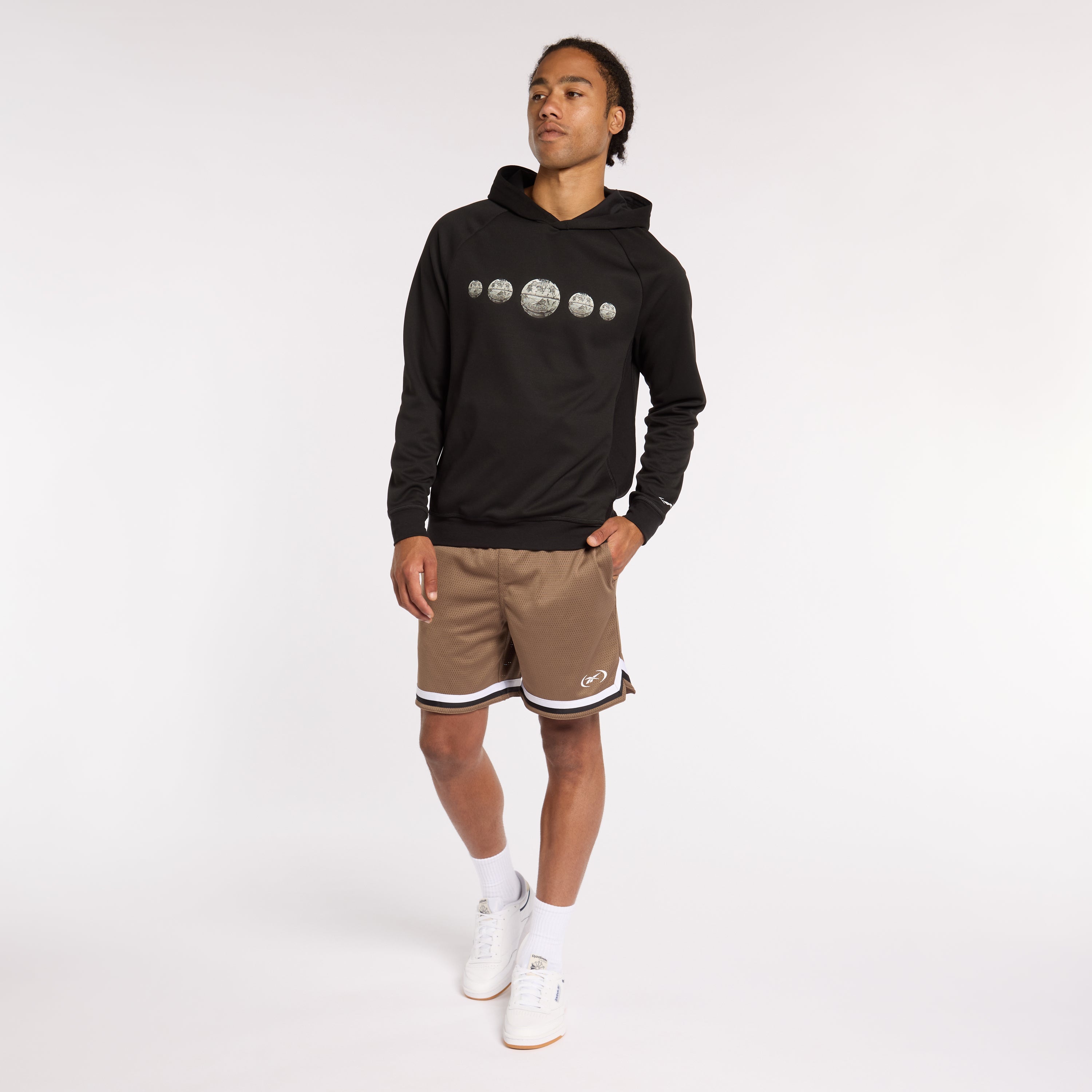 Reebok Hoopwear Hoodie for Men & Women - Black Athletic Pullover Sweatshirt for Basketball, Gym & Casual Wear
