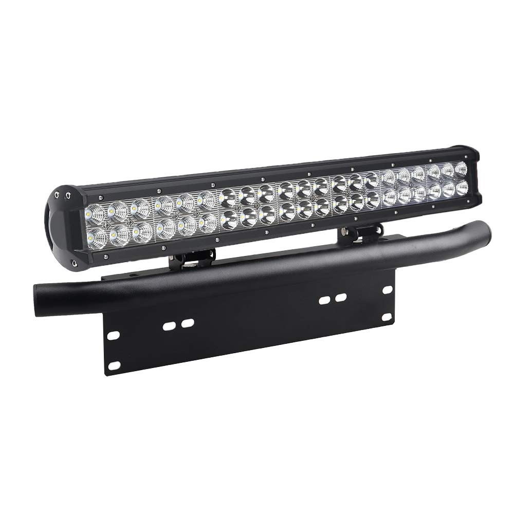 Samman 20Inch LED Light Bar with Front License Plate Mount Bracket - 22Inch Off Road LED Light Bar for Trucks, Jeeps & ATVs - Durable Waterproof Lighting for Night Driving, Camping & Off-Road Adventures
