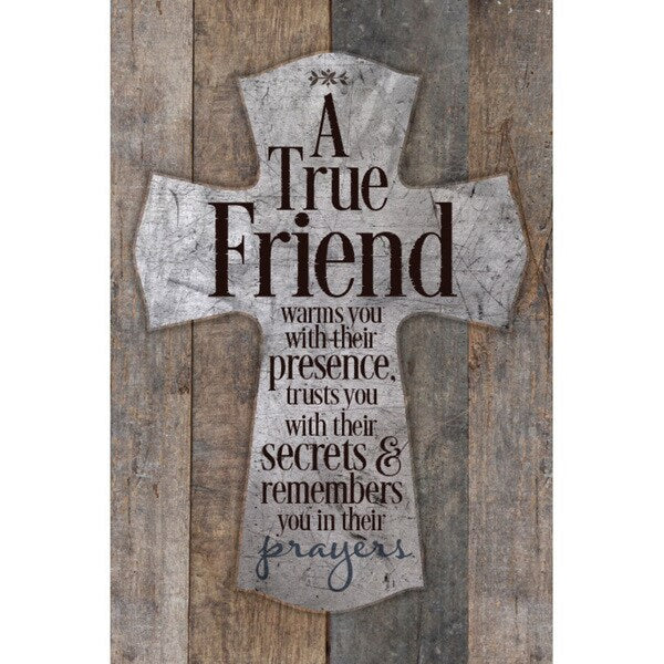 True Friend Warms Your Heart - Inspirational Wooden Plaque for Home Decor, Gift for Best Friends, Housewarming, or Office