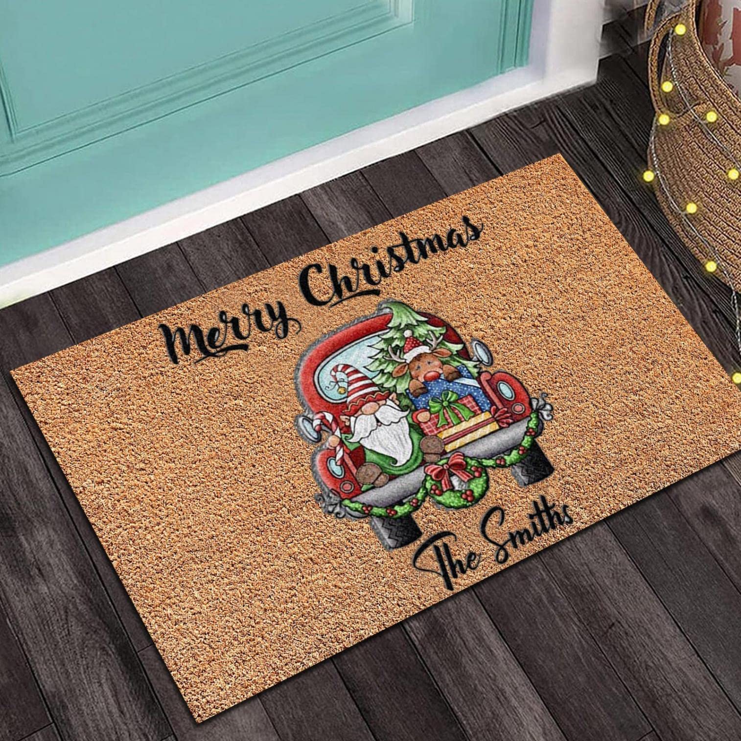 Non-Slip Washable Christmas Welcome Doormat - Holiday Front Door Mat for Winter Decor, Xmas Home & Outdoor Entrance Rug (1pc) - Perfect for Festive Home Entryway & Seasonal Decorations
