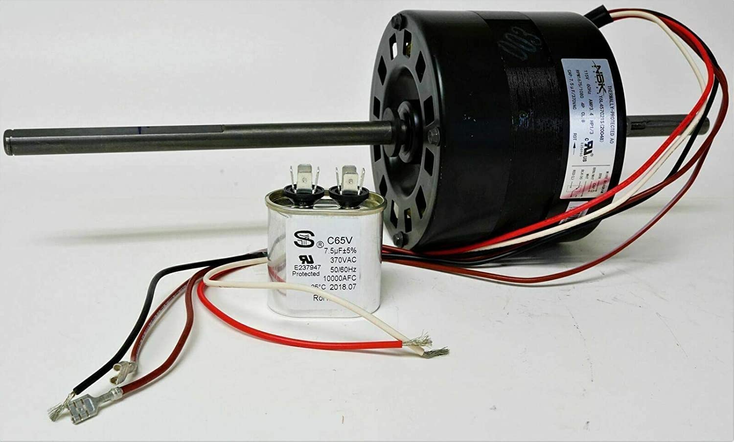 1/3 HP 115 Volt 2-Speed Air Conditioner Motor (1625 RPM) - Replacement for Coleman 1468-3069 | Perfect for RV, Mobile Home & Window AC Units