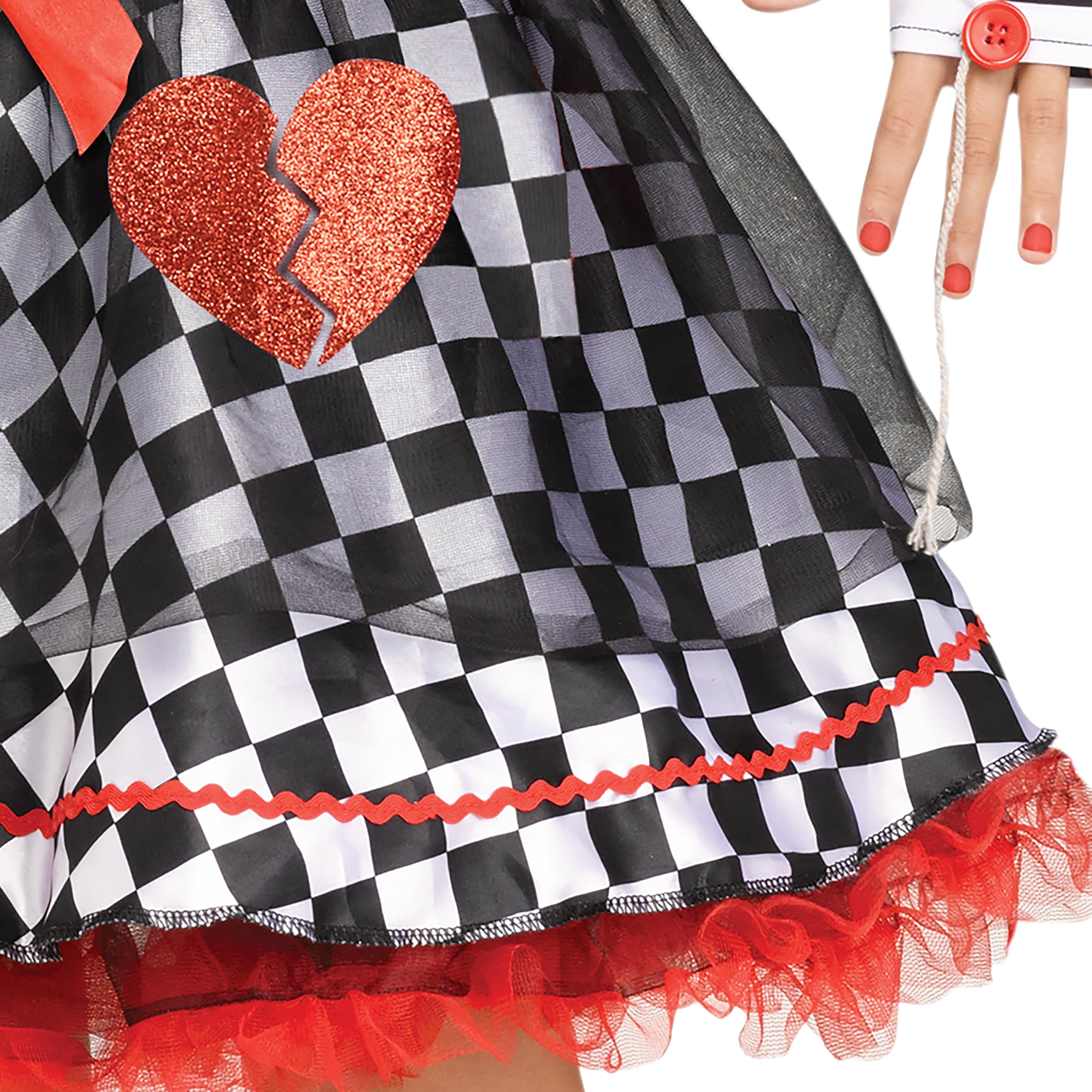 Fun World Girl's Marionette Doll Costume - Puppet String Halloween Dress Up & Pretend Play for Kids - Perfect for Halloween, Cosplay, and Theatrical Performances
