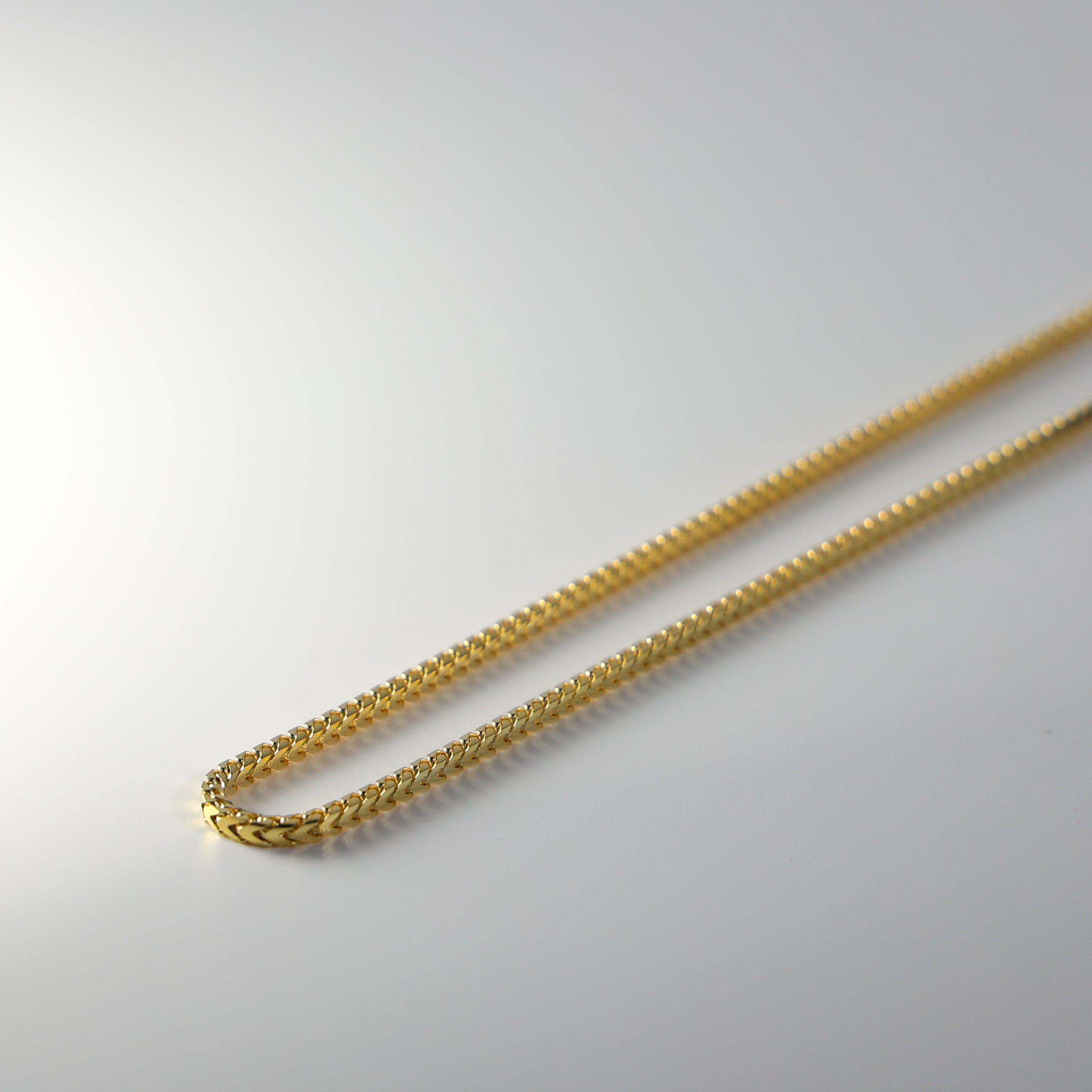 1.6mm Solid Gold Franco Chain Necklace - Model 0407 | Durable 14K/18K Gold Plated Jewelry for Women & Men | Perfect for Everyday Wear, Gifts & Special Occasions