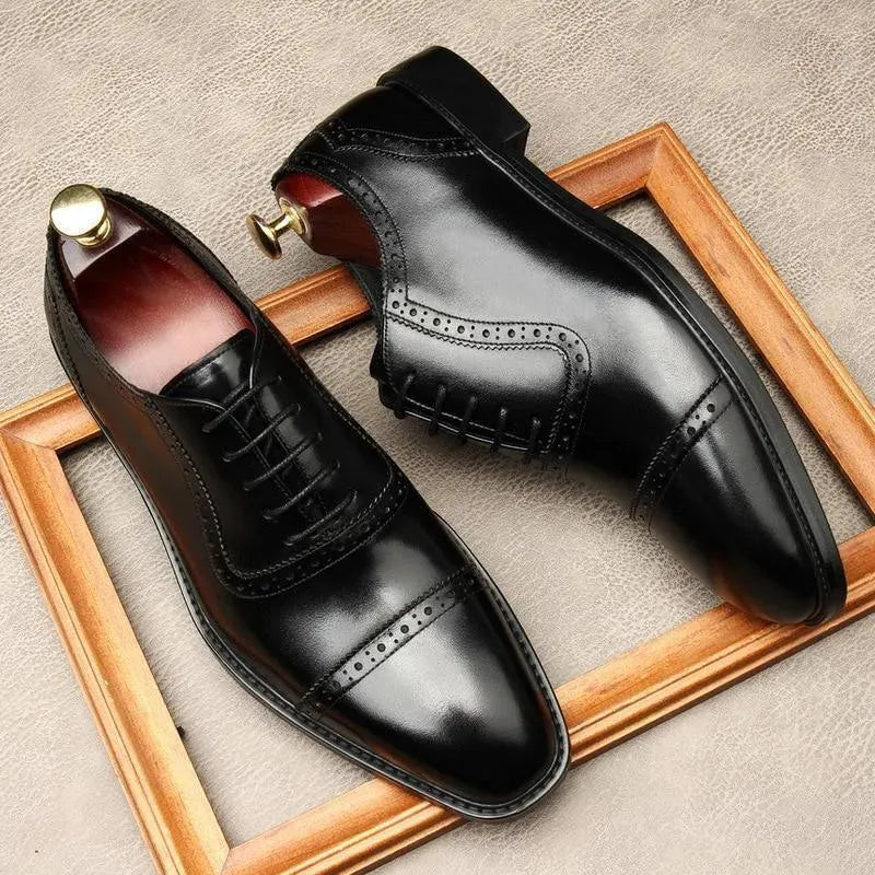 Premium Men's Dress Shoes - Russo Luxurious Oxford Formal Shoes for Business, Wedding & Special Occasions