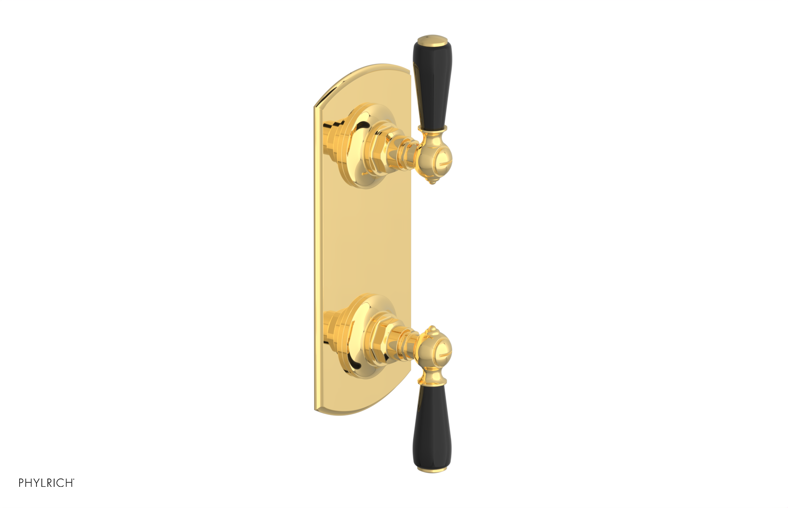 Jamestown Thermostatic Shower Valve with Volume Control & Diverter - Black Accented Bathroom Fixture for Modern Showers & Spa-Like Experience