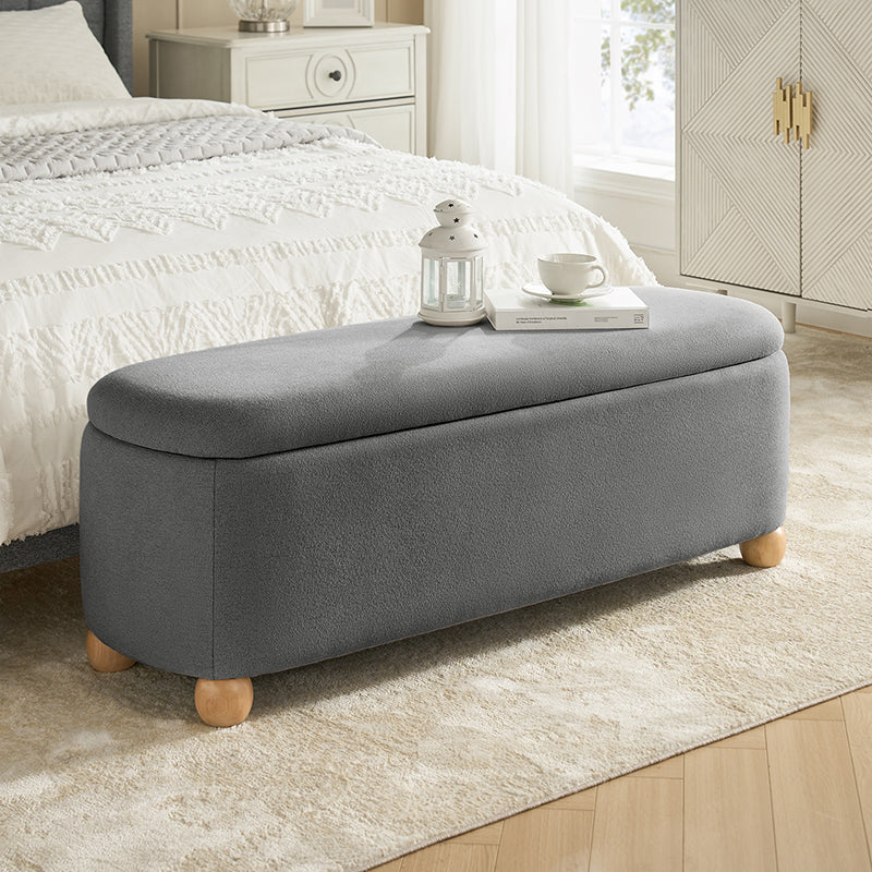 Gabino Storage Bench with Solid Wood Legs & Waterproof Fabric - Entryway Seating, Shoe Storage & Living Room Organizer - Perfect for Hallway, Bedroom & Mudroom Organization