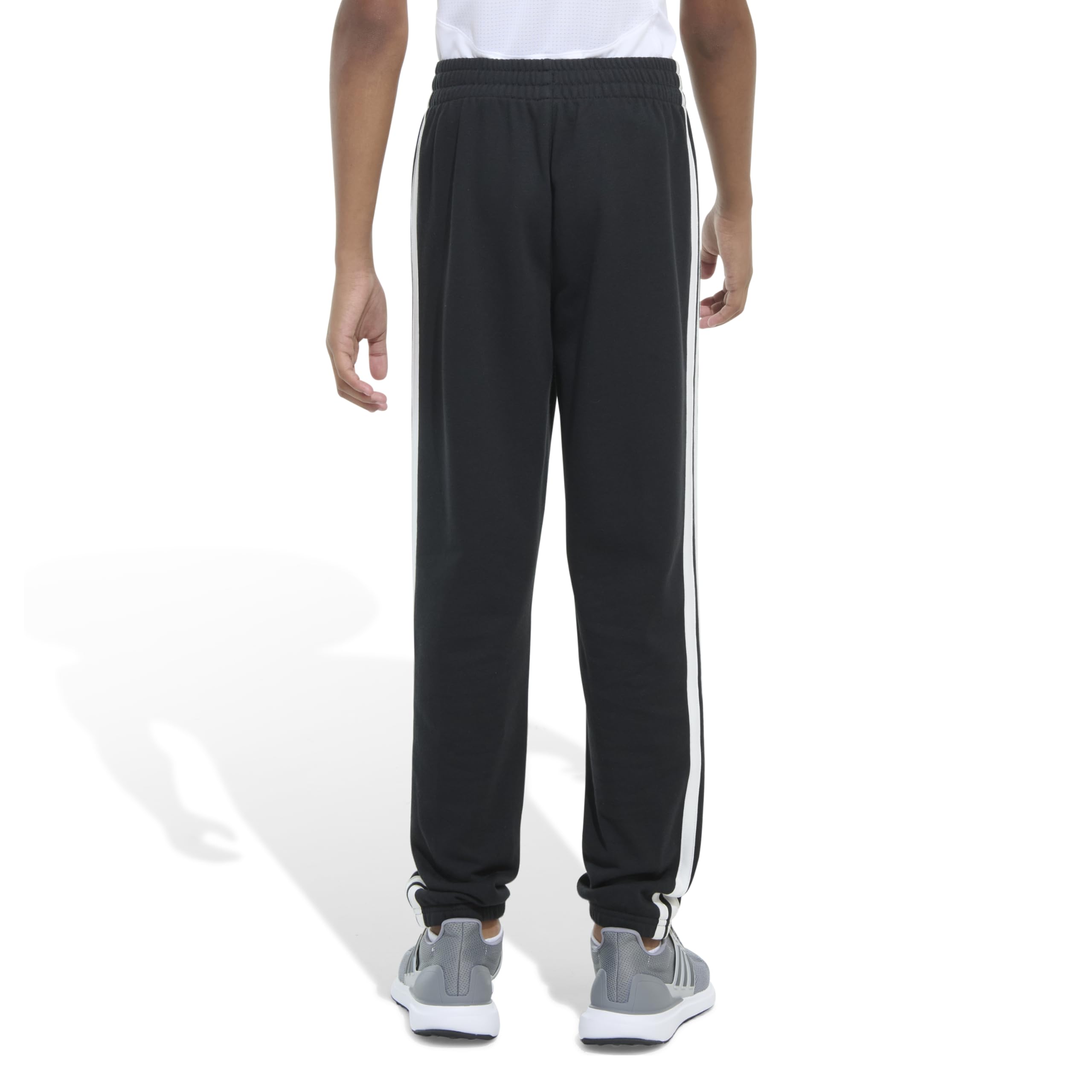 adidas Boys' Essentials 3-Stripe Elastic Cuff Jogger Pants - Comfortable Athletic Sweatpants for Kids, Running, School & Play