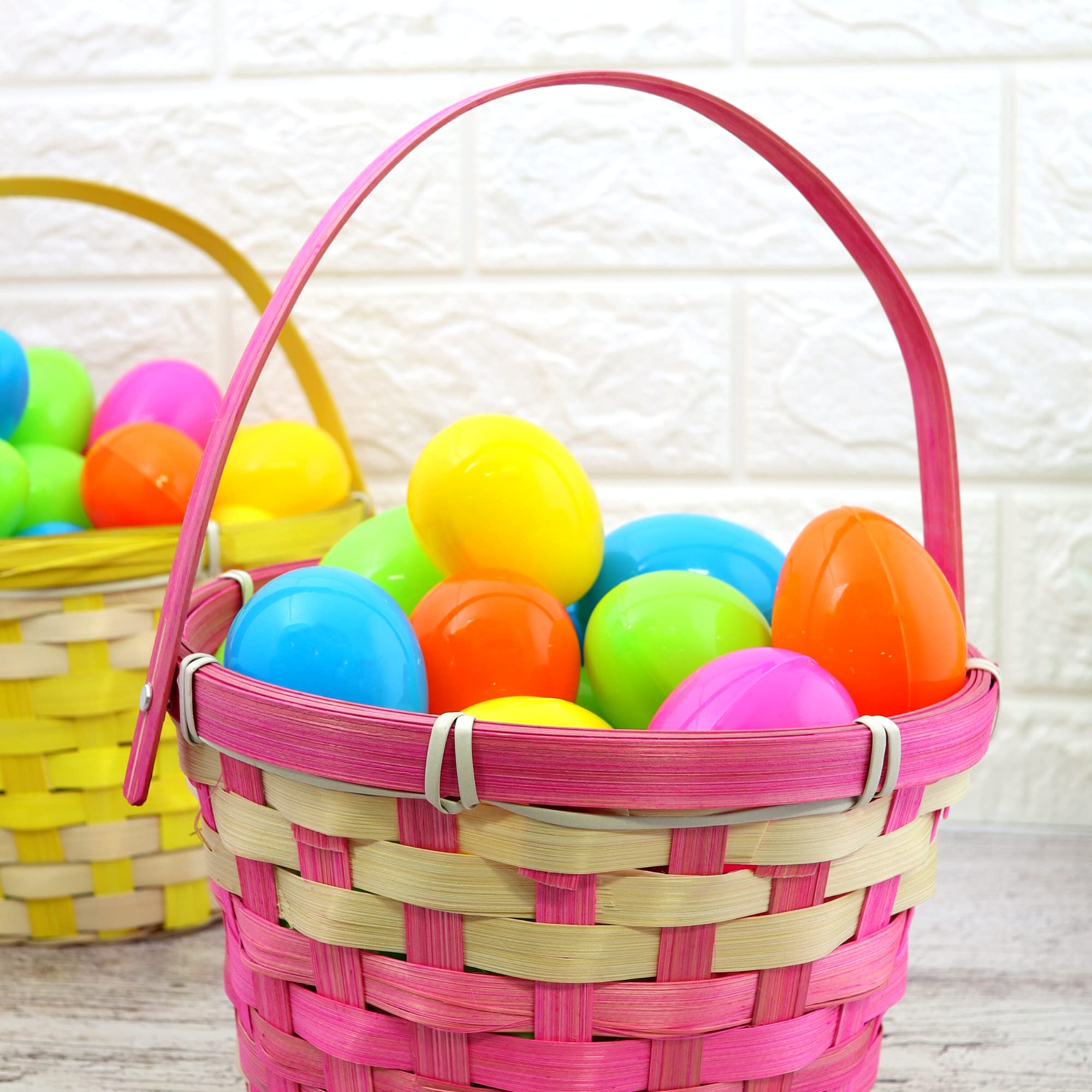 Bulk Plastic Easter Eggs Filled with Jelly Beans & Stickers - 45-Piece Assorted Candy Eggs for Easter Basket Stuffers, Party Favors, Egg Hunts, and Classroom Rewards