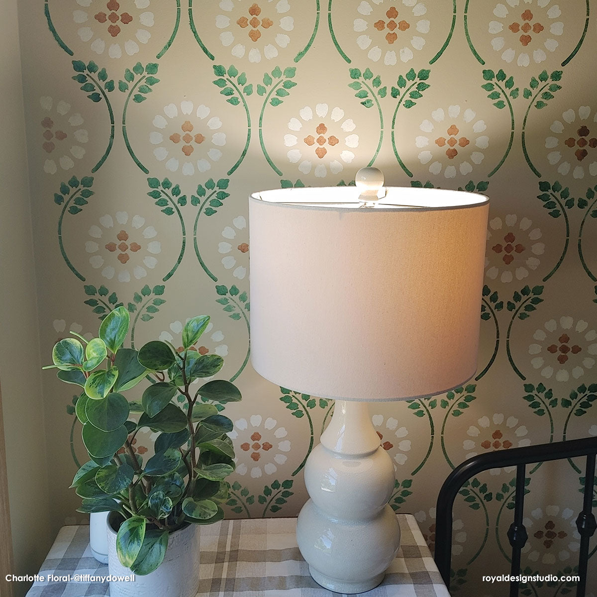 Charlotte Country Floral Trellis Wall Stencil - Reusable DIY Painting Template for Home Decor, Furniture & Craft Projects - Perfect for Bedroom, Nursery, Living Room Accent Walls