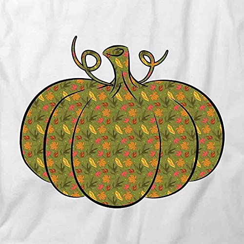 Pumpkin Graphic T-Shirt for Women & Men | Soft Cotton White Printed Tee | Fall Fashion, Halloween Costume, Thanksgiving Outfit