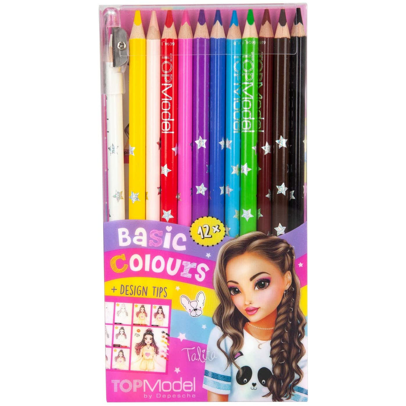 Top Model 12-Color Basic Colored Pencils Set - Premium Artist Drawing & Sketching Supplies for Kids & Adults - Perfect for School, Office & Home Art Projects