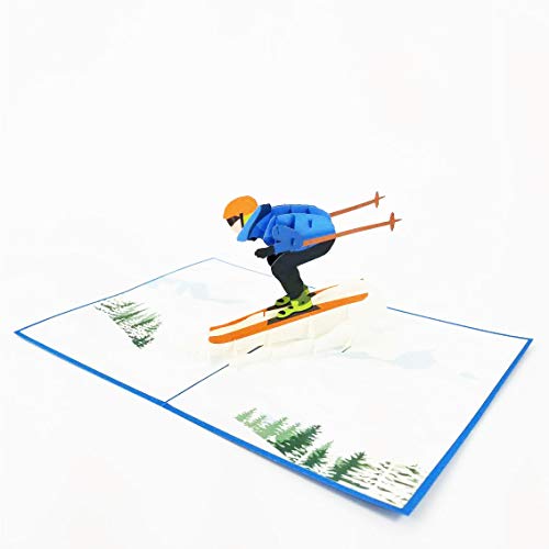 Skiing Pop Up Card