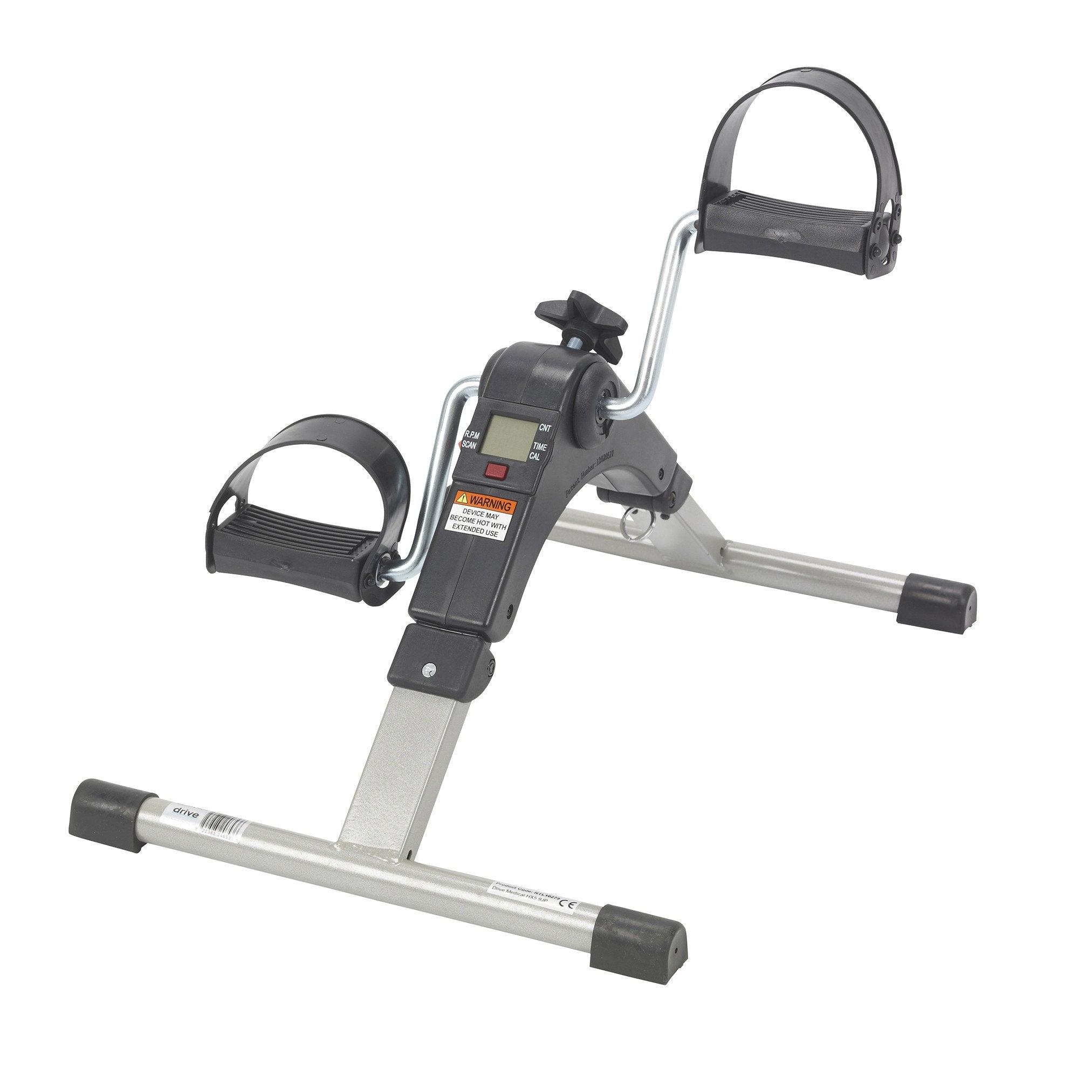 Portable Folding Exercise Bike with LCD Display - Under Desk Mini Pedal Exerciser for Home & Office Workout, Cardio Training, Physical Therapy