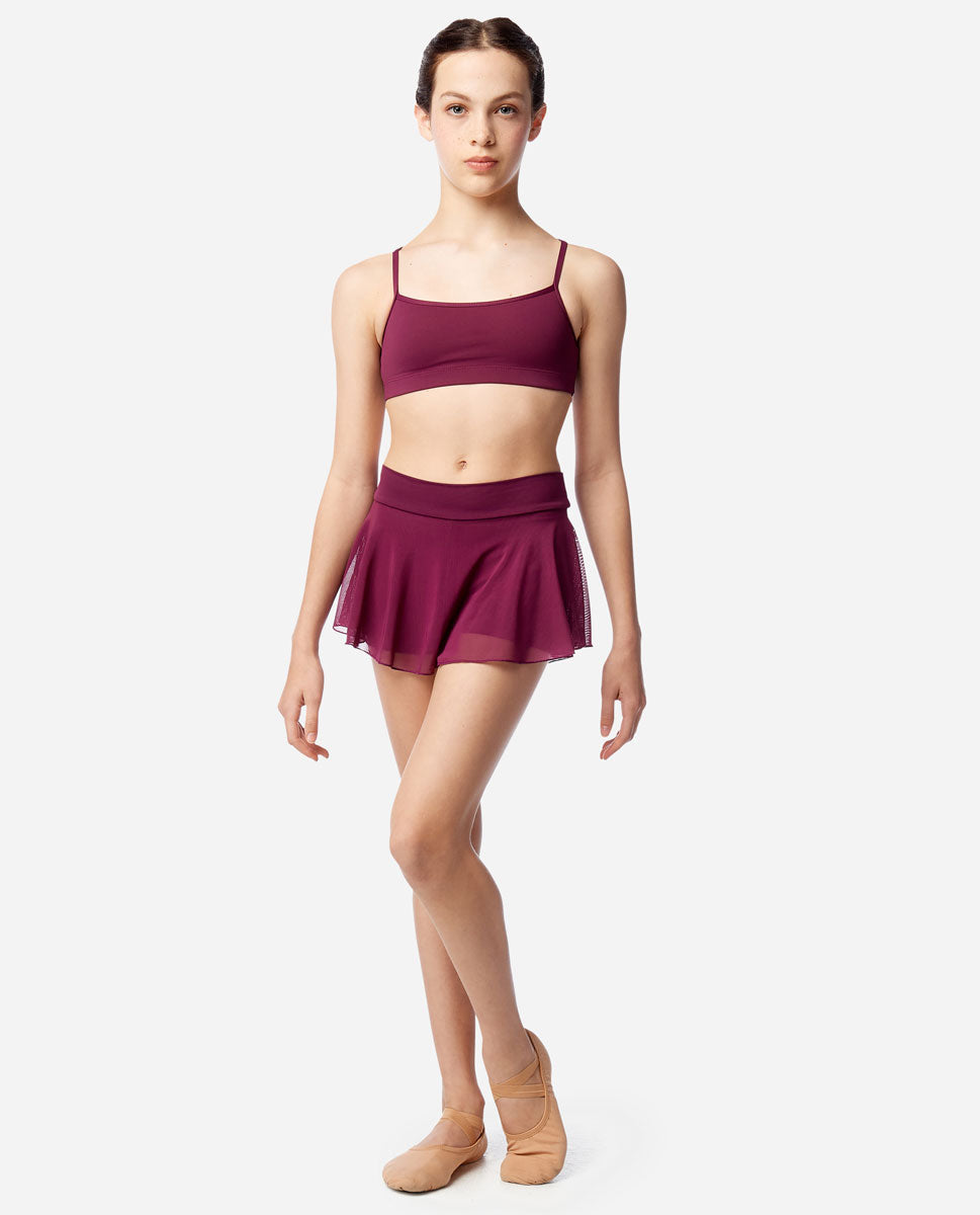 LUB855C Amaya Girls' Athletic Skort - Comfortable Stretchy Tennis Skirt with Built-in Shorts for Sports, Dance & School Activities