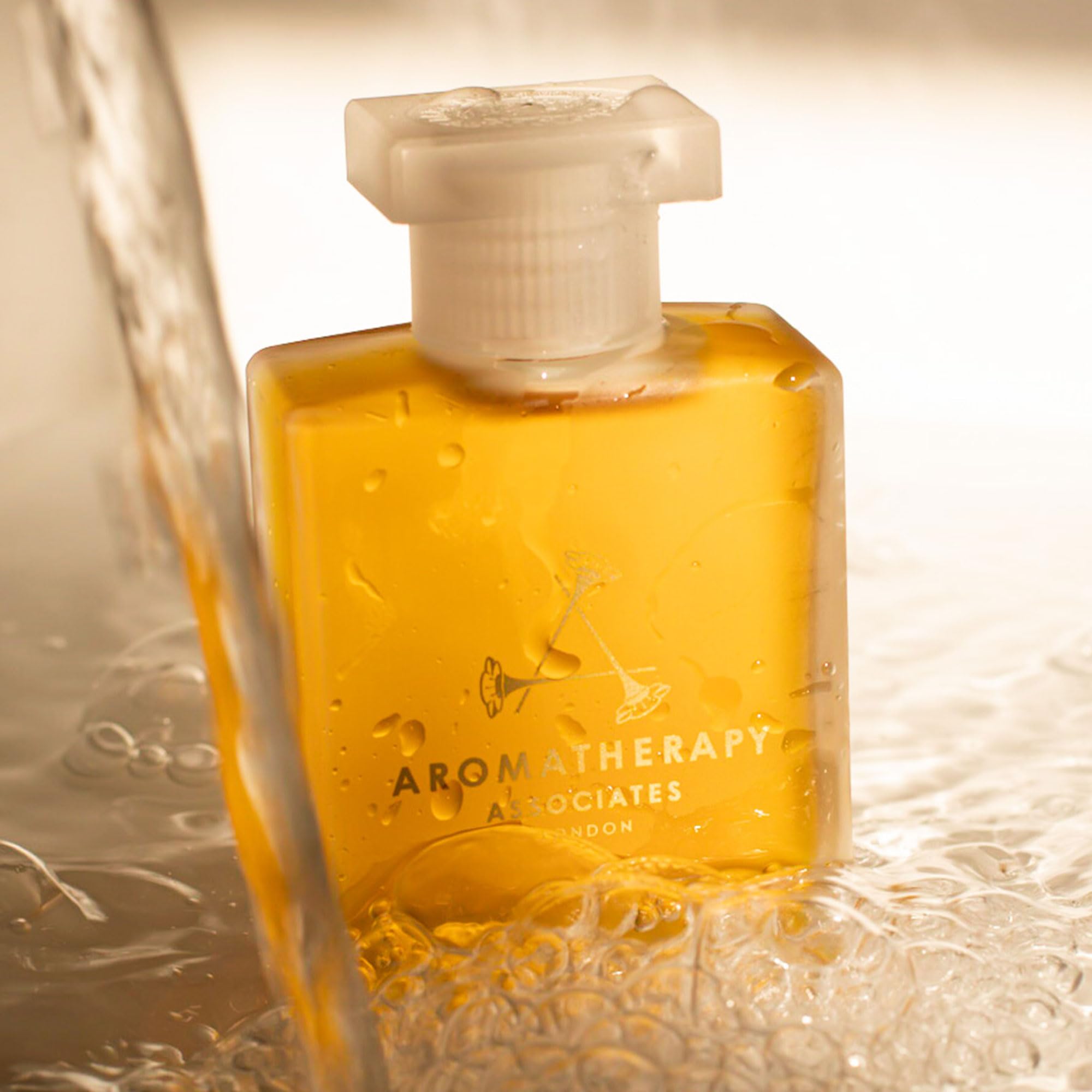 Aromatherapy Associates Deep Relax Bath & Shower Oil - Natural Essential Oil Blend for Stress Relief, Better Sleep & Skin Hydration (1.86 oz) | Perfect for Spa Nights, Self-Care Routines & Relaxing Baths