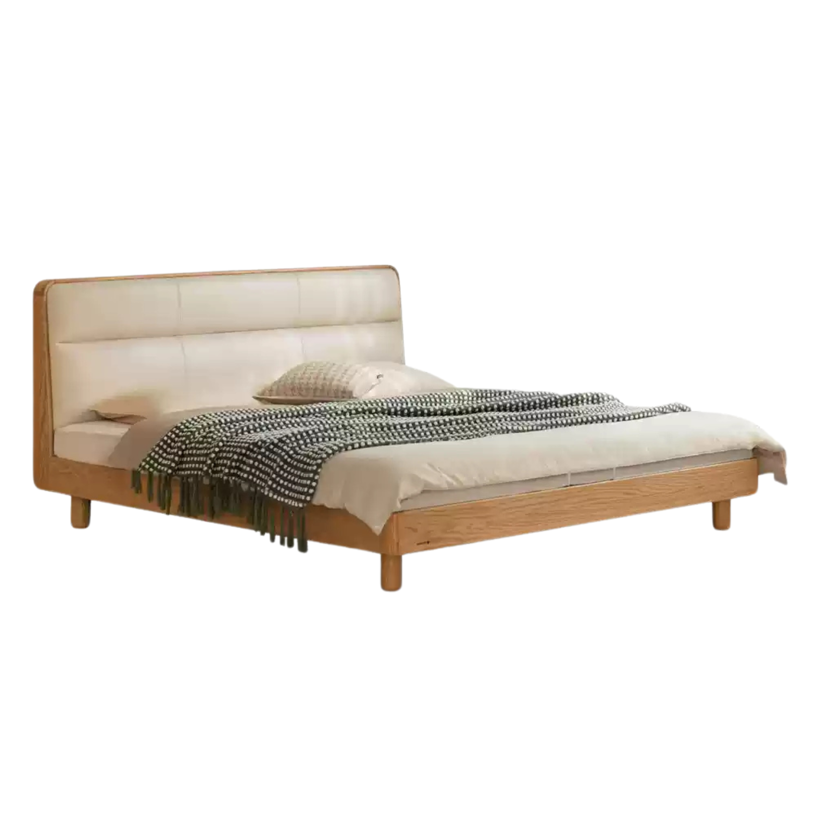 Leather coconut milk white High bunk soft bed