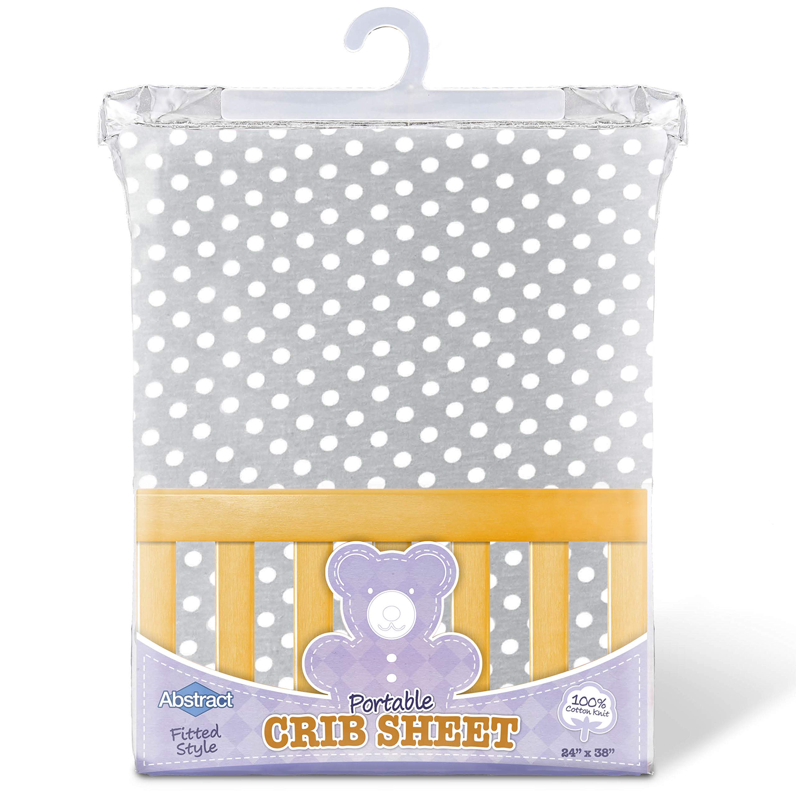 Ultra Soft Abstract Mini Crib Cotton Fitted Sheets - 24