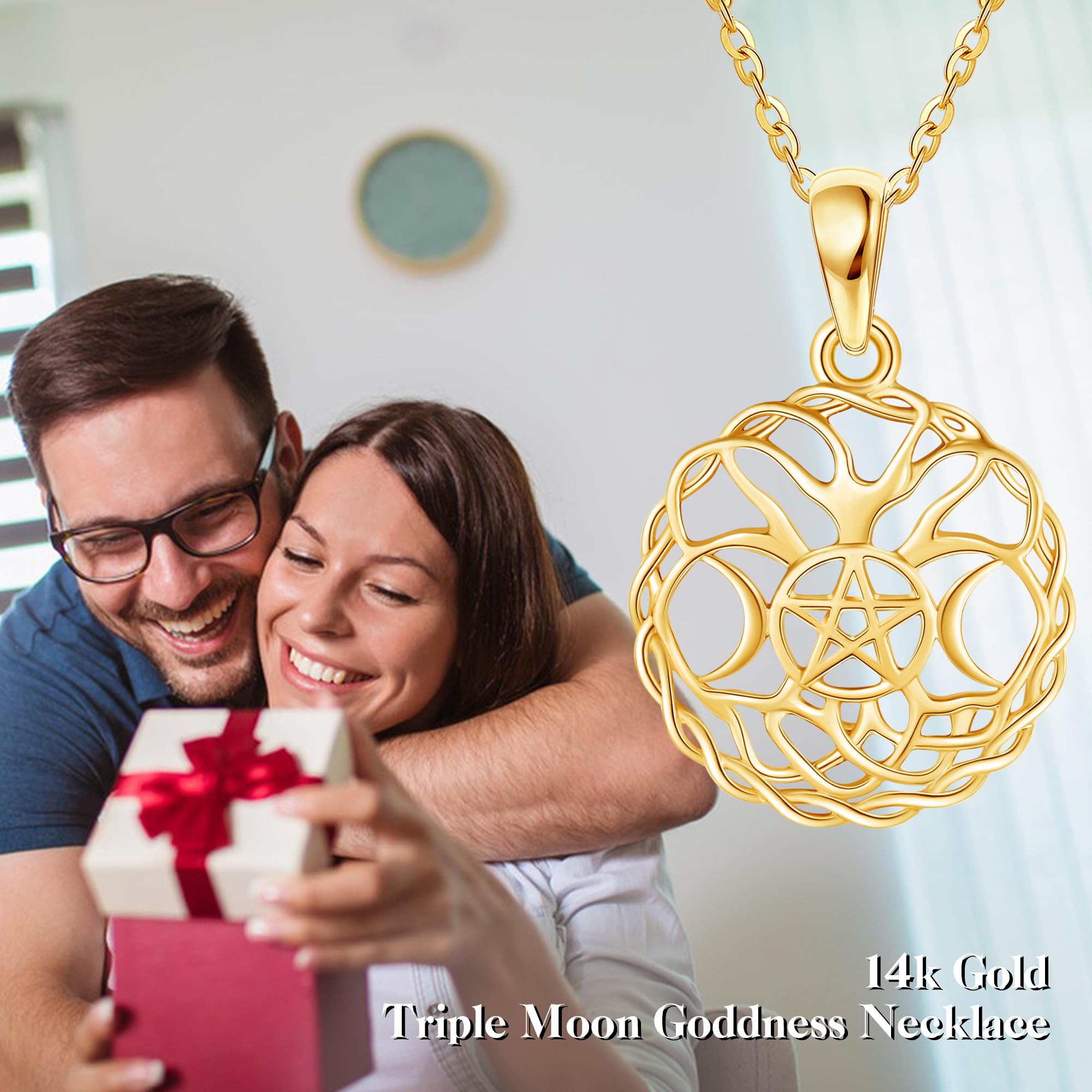 14K Real Gold Necklace for Women - Elegant Christmas Jewelry Gift for Her, Girls & Teens | Perfect for Holidays, Birthdays & Special Occasions