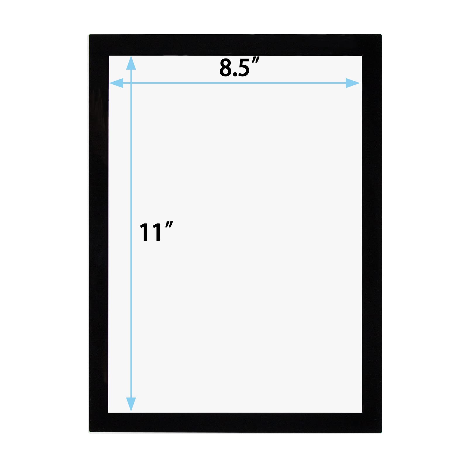 8.5 x 11 Magnetic Sign Holder with Clear PVC Cover - Wall Mount Self Adhesive Picture Frame for Documents, Posters & Papers (6 Pack) - Perfect for Offices, Retail Displays & Home Decor