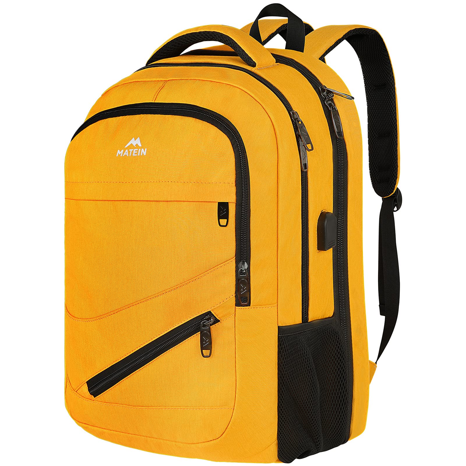 Matein Large Travel Backpack for Women & Men - Airline Approved Carry-On Backpack with TSA-Friendly Laptop Compartment (Fits 17 Inch Laptop) - Water Resistant & Durable - Perfect for Business Trips, College & Weekend Getaways