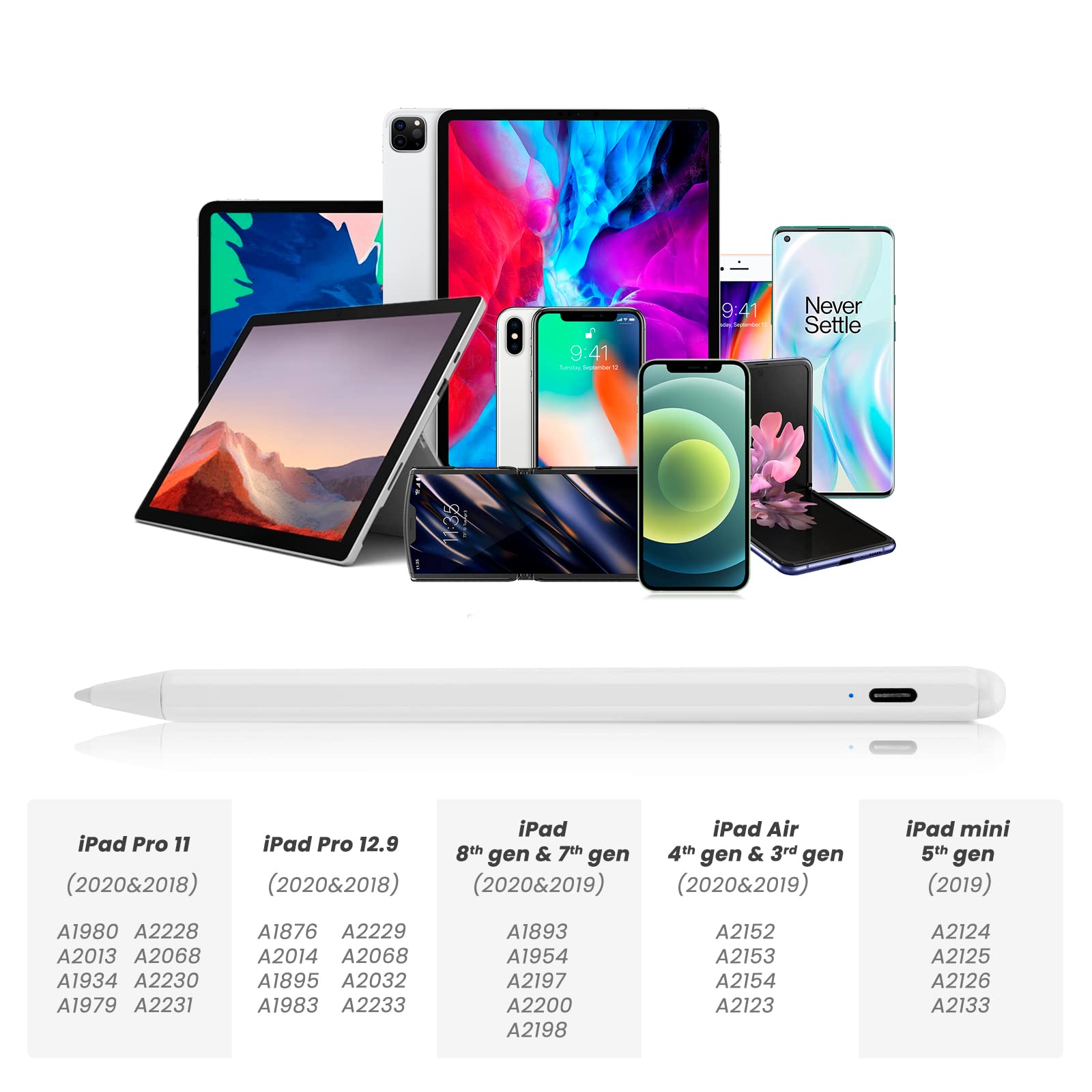 Apple Pencil Stylus for iPad 9th/10th Gen & iPad Pro 11