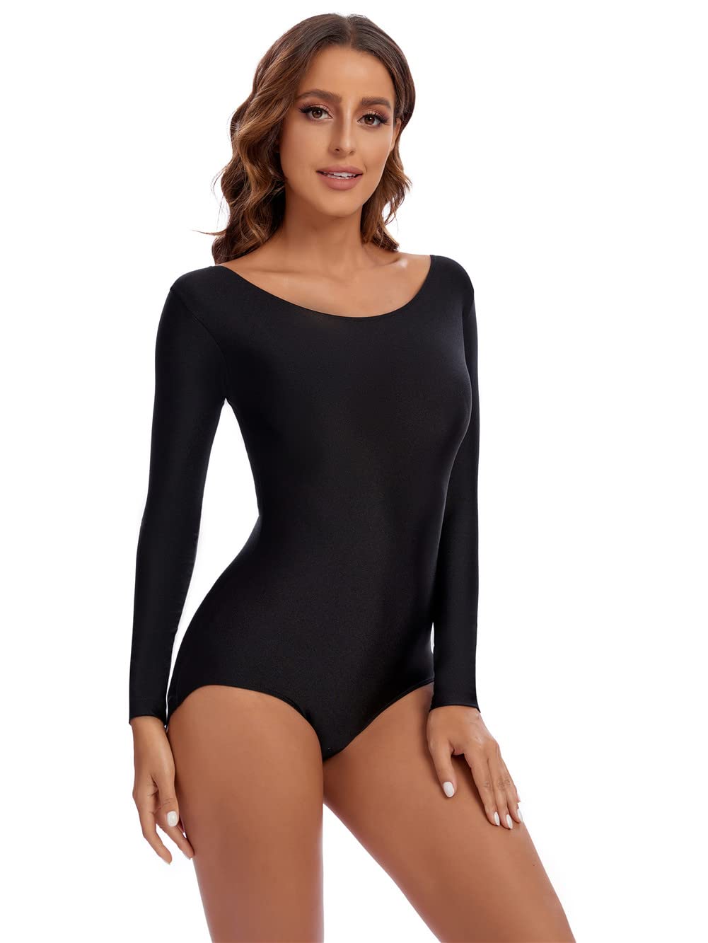 Women's Long Sleeve Leotard Ballet Dance Costume - Stretchable Ballet Bodysuit for Dance Class, Performance & Practice - Perfect for Ballet, Jazz, Contemporary & Gymnastics