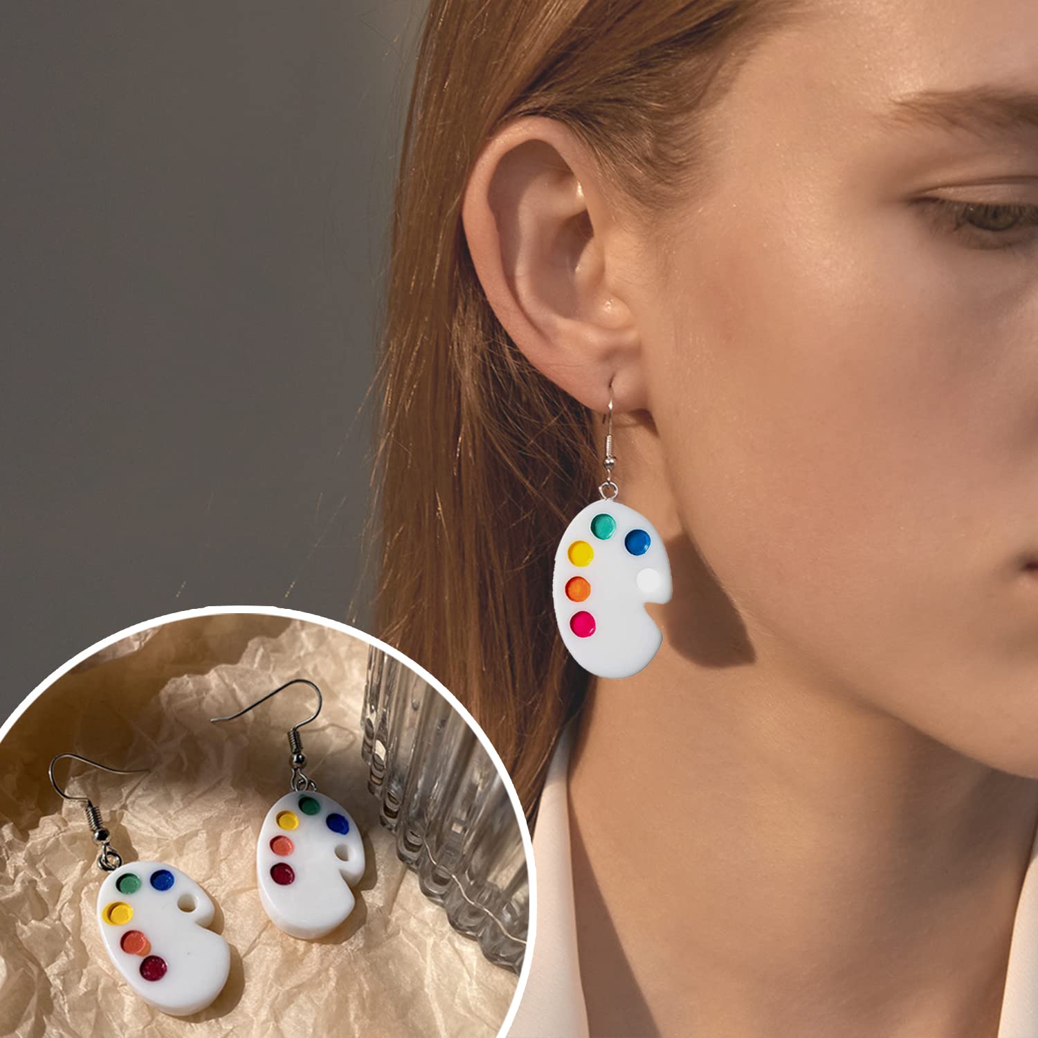 EIELO 30 Pairs Cute Funny Gummy Bear & Duck Drop Dangle Earrings for Women - Clip On Aesthetic Animal Food Earrings Set - Perfect for Parties, Gifts & Daily Fashion Accessories