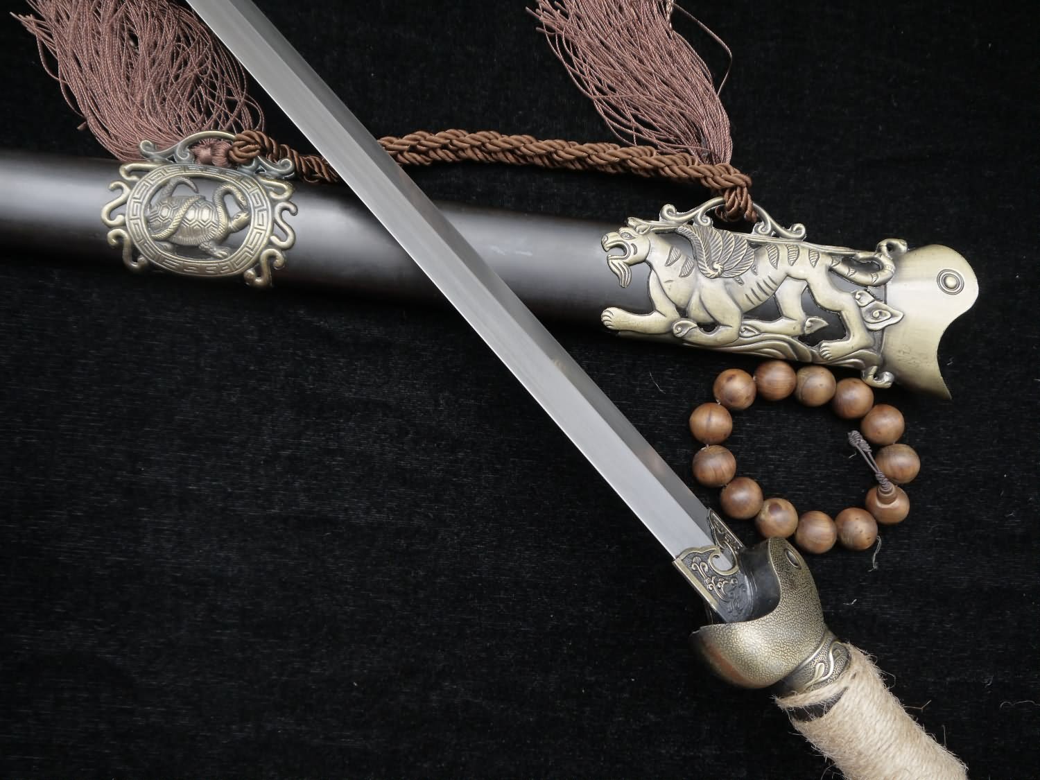 Handmade Damascus Steel Chinese Xuanwu Jian Sword - 41