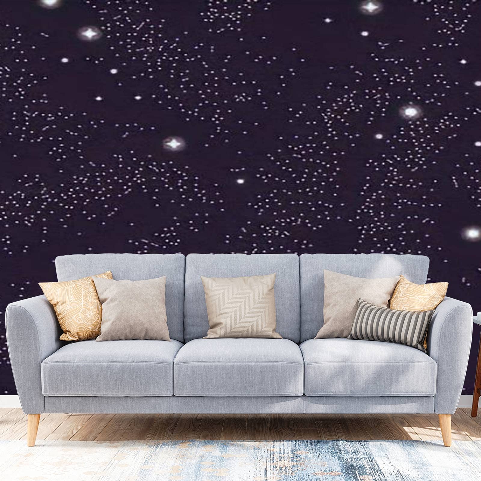 Peel and Stick Wallpaper - Universe with Planets & Stars Seamless Pattern, Cosmos Starry Night Large Wall Mural, Removable Vinyl Film Self-Adhesive Decoration for Living Room, Bedroom, Nursery & Office
