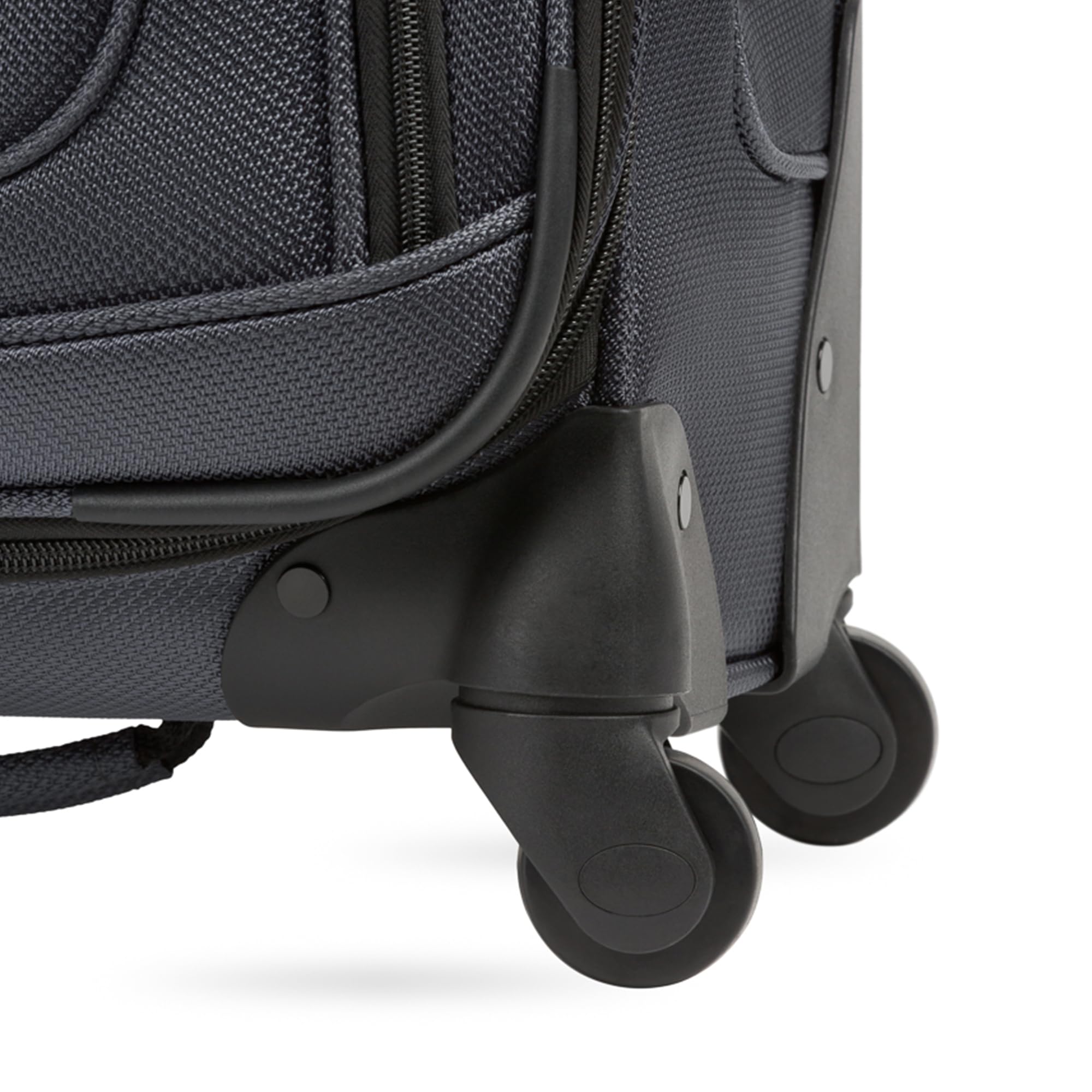 SwissGear Sion Softside Expandable Carry-On Luggage 21 Inch - Lightweight Durable Hardshell Suitcase with Spinner Wheels, TSA Lock & USB Port (Dark Grey) - Perfect for Air Travel, Business Trips & Weekend Getaways