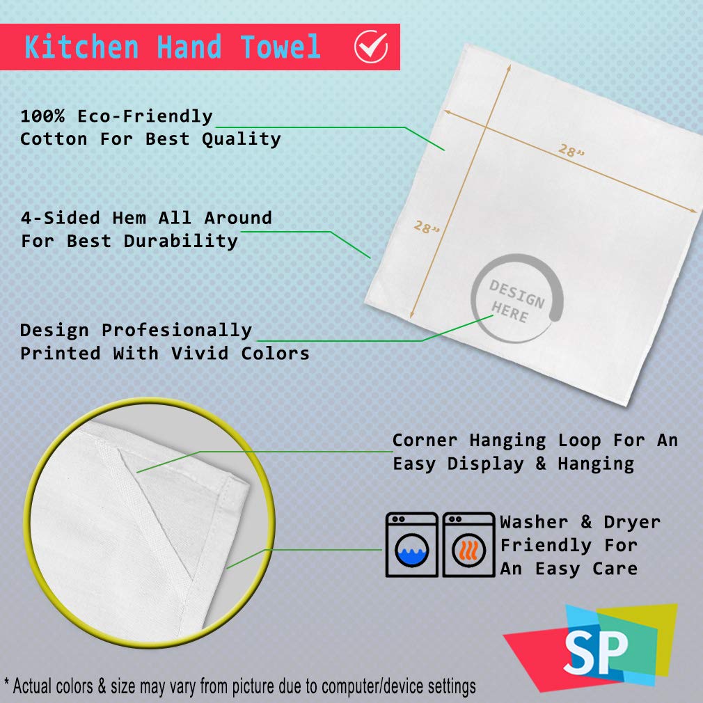 Custom Printed Flour Kitchen Towels - Personalized Text for Home & Dish Cleaning