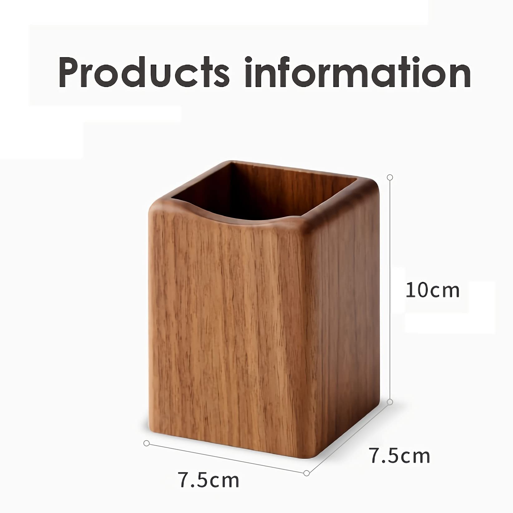 Premium Black Walnut Wooden Desk Organizer - Pencil Holder, Makeup Brush Stand & Office Supplies Storage | Perfect for Home Office, Study Desk & Vanity Organizing