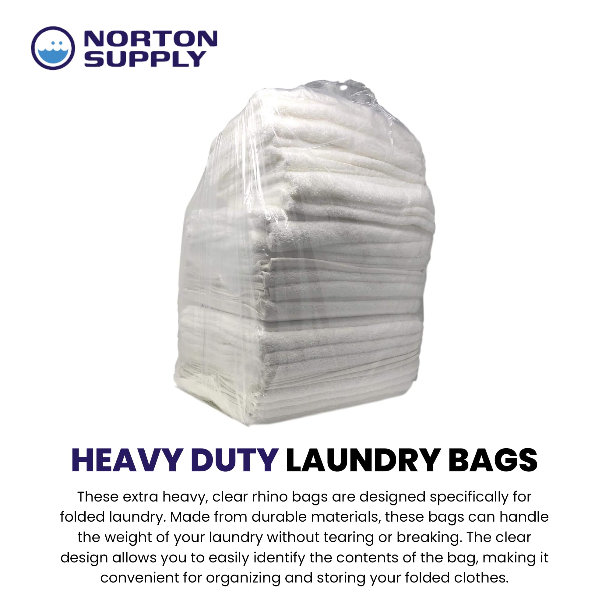 Rhino Heavy Duty 30 Gallon Clear Plastic Storage Bags - Waterproof, Reusable Jumbo Size for Clothes, Comforters, Bedding & Travel Supplies - Perfect for Packing, Moving & Home Organization