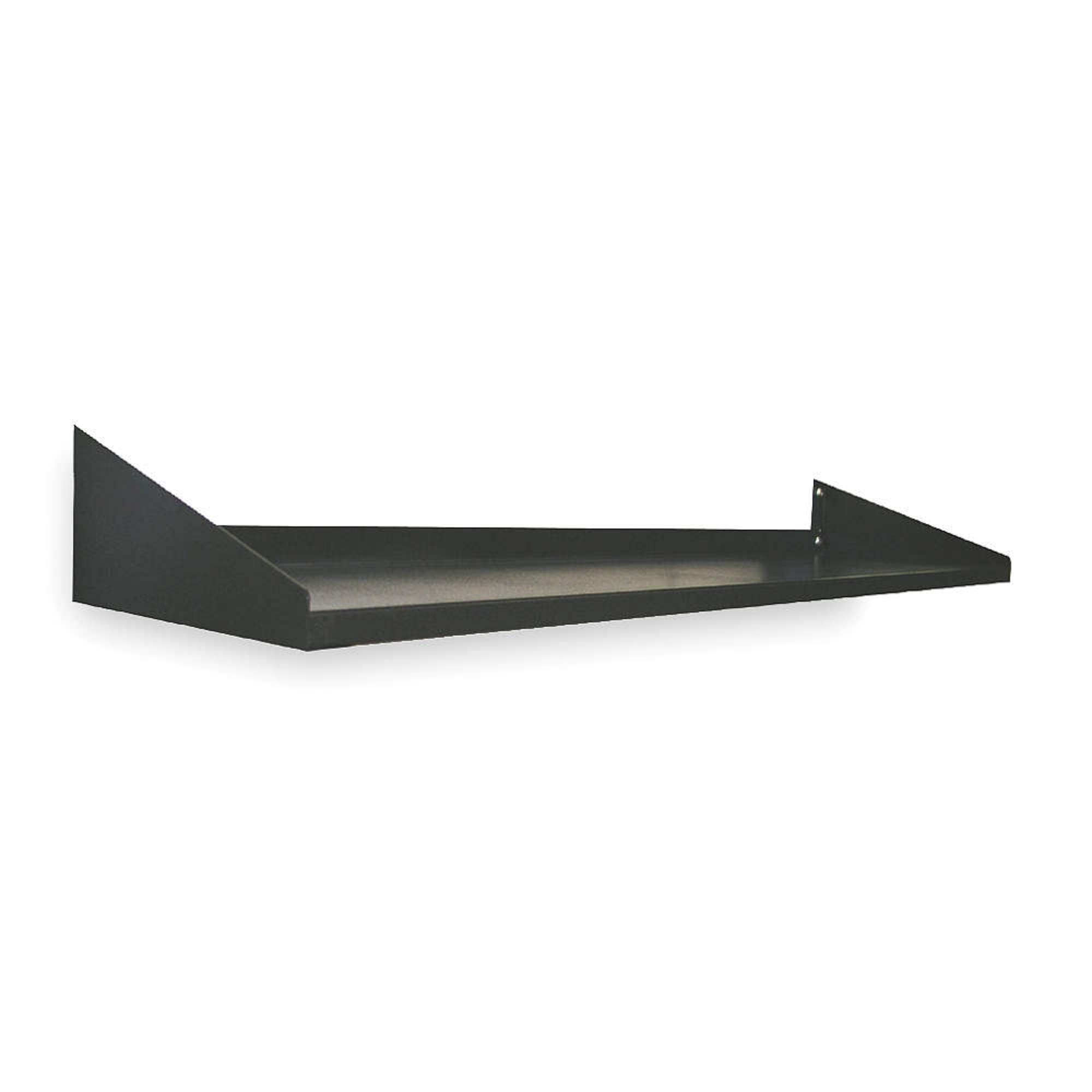 Pro-Line BMCS1260 60-Inch Black Steel Cantilever Shelf - 12-Inch Depth, Heavy Duty Wall Mounted Storage Rack for Garage, Kitchen, Office, Retail Display