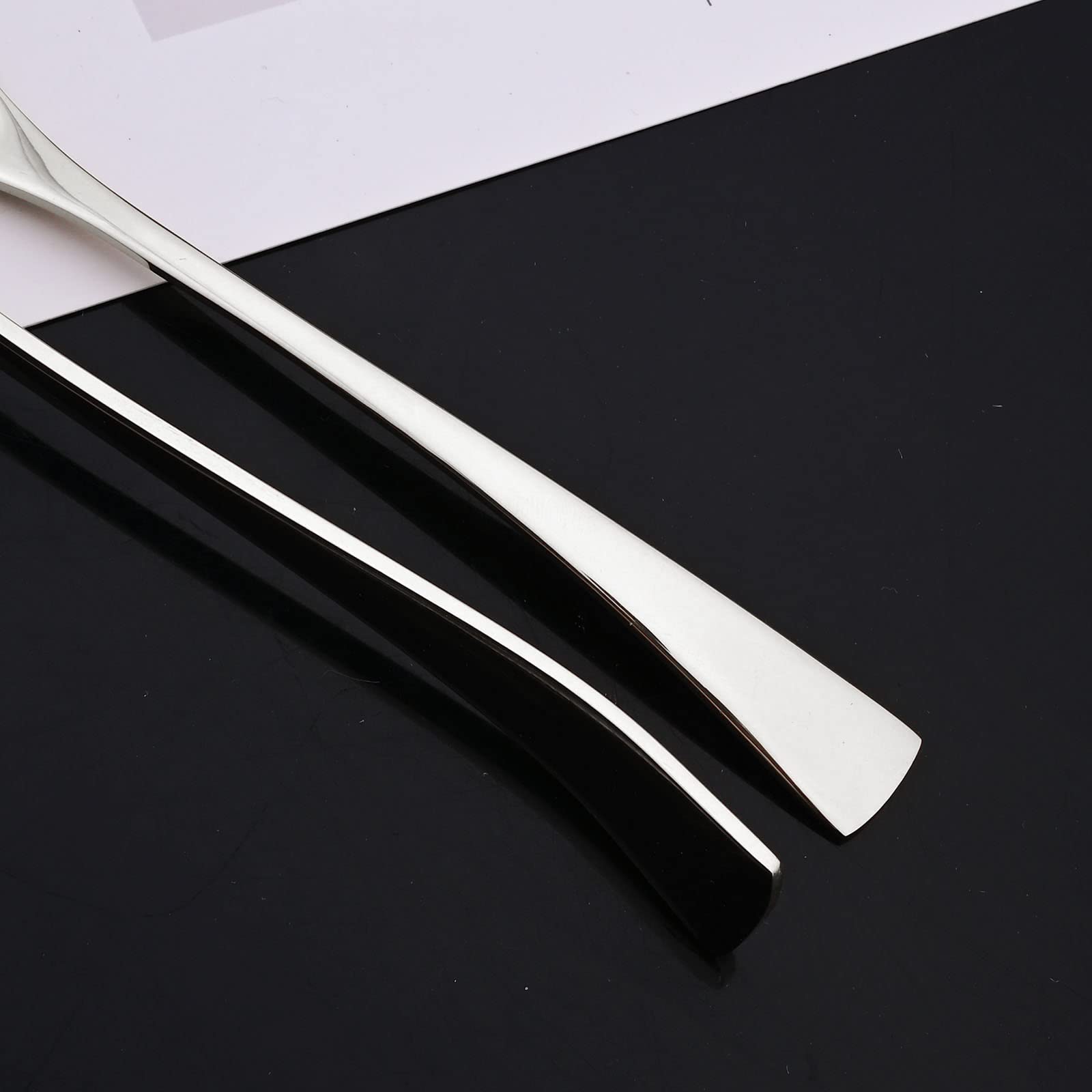 Shiny Silver Stainless Steel Fruit Forks Set of 4 - Elegant Appetizer & Dessert Forks for Salads, Parties, Banquets & Cocktail Events - Perfect for Wedding Receptions, Bridal Showers & Fine Dining