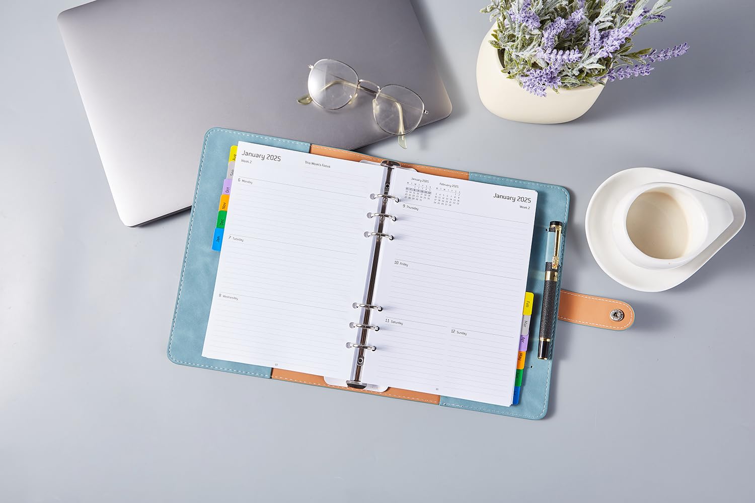 2024-2025 Academic Planner - A5 Weekly & Monthly Organizer with Refillable Pages, Monthly Tabs, Pocket & Pen Loop - Perfect for School, Work & Family Planning (August 2024 - July 2025) | Student Planner, Teacher Diary, Office Productivity Tool, Family Schedule Organizer