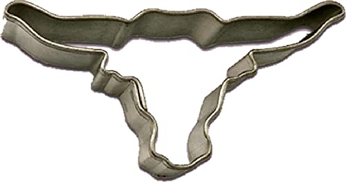 Mini Western Longhorn 2.25 Inch Cookie Cutter - Tin Plated Steel - 1 Piece - Perfect for Cowboy Themed Cookies, Baking Decorations, and Western Party Treats