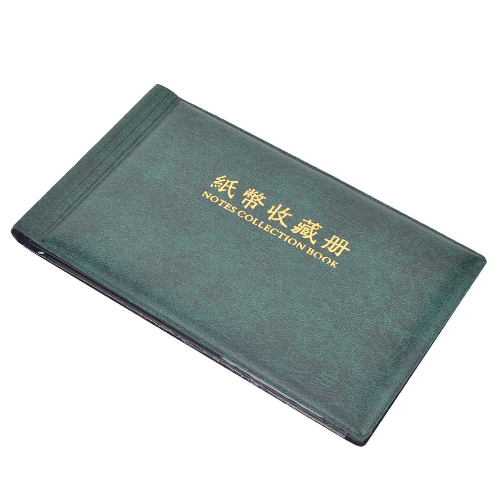 Shanrya 60-Slot Paper Money Holder Album - Dark Green Banknote Collection Book for Currency Enthusiasts | 30 Pages Premium Quality | Perfect for Collectors, Gift Giving & Display