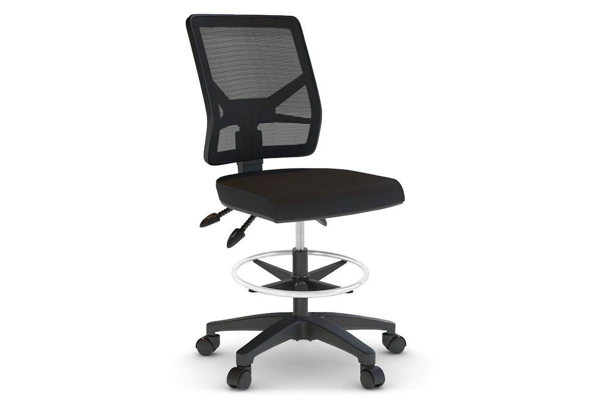 Ergonomic Mesh Back Drafting Chair for Architects & Designers - Adjustable Height & Lumbar Support for Home Office & Studio Workspaces