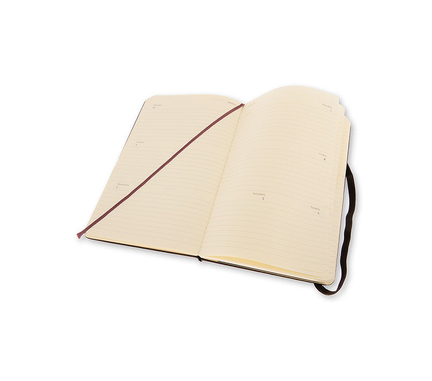 Moleskine 12-Month Horizontal Weekly Planner - Hard Cover Notebook for Work, School & Daily Organization | Perfect for Professionals & Students