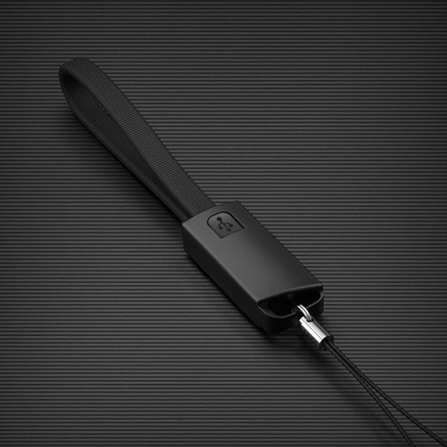 BoxWave USB Type-C Keychain Charger Cable - Compatible with LG Rollable Phone, 8-Inch USB-C to USB-A Fast Charging Cable with Key Ring - Jet Black - Perfect for Travel, Office, and On-the-Go Charging