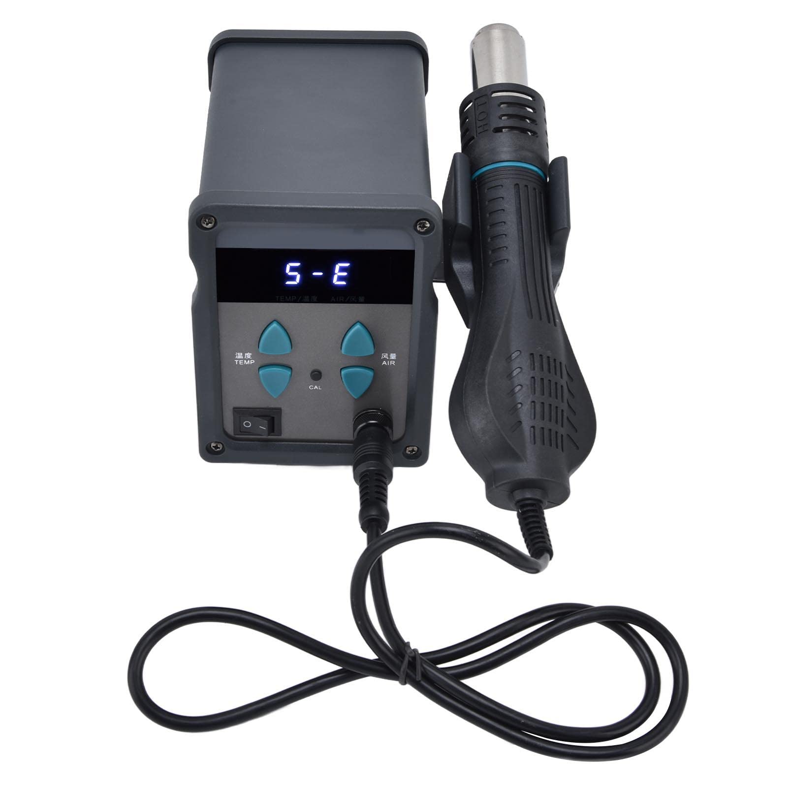 700W Hot Air Rework Station with Digital Display - SMD Soldering Desoldering Kit, 4 Nozzles & Heat Dissipation Holes - Professional Electronics Repair Tool for PCB, IC Chip, BGA Repair (Home DIY & Workshop Use)