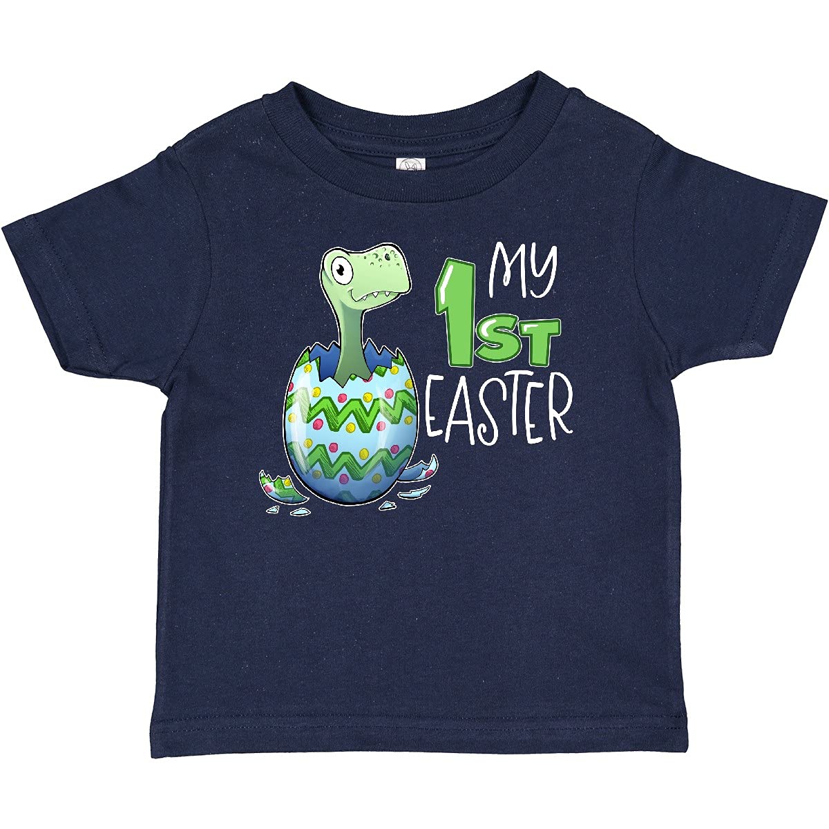 Inktastic My 1st Easter Dinosaur Hatching Egg Baby T-Shirt - Cute Easter Outfit for Infants & Toddlers - Perfect for Easter Egg Hunts & Family Photos