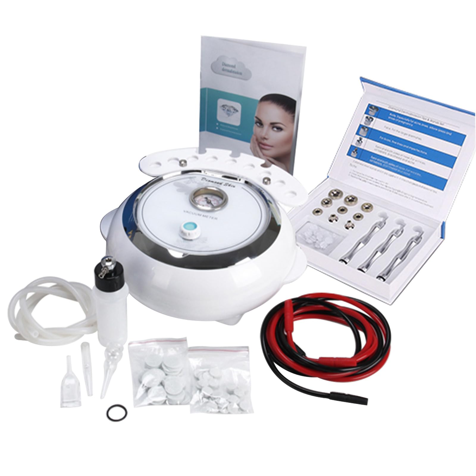 Professional Diamond Microdermabrasion Machine - 3-in-1 Facial Peeling & Skin Care System with Vacuum & Spray for Exfoliation, Anti-Aging & Glowing Skin - Perfect for Spa, Salon & At-Home Skincare Treatments