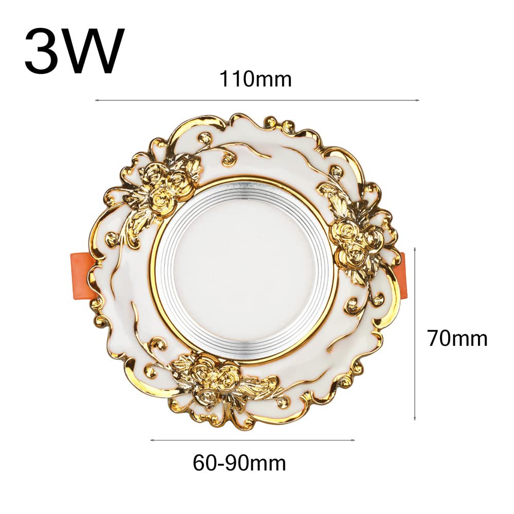 Ultra-Thin Round Aluminum Alloy Recessed Lights 3W/5W Mini Downlights - Energy Efficient Flat Spot Lights with Simple Retrofit Installation, No Flicker, CRI80+ - Perfect for Kitchen, Living Room & Bedroom Lighting